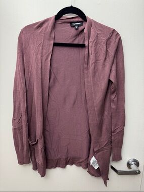 Express Open-Front Cardigan - Mauve